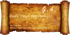 Györgyi Adrienn névjegykártya